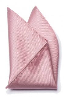 Pañuelo de bolsillo monocromo de canalé fino rosa