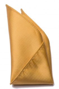 Pañuelo de bolsillo de canalé liso cobre-naranja