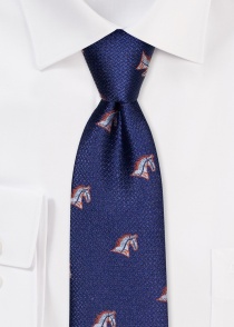 Corbata de negocios Fashion Horse Azul Marino