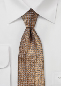 Corbata de negocios con tejido bouclé bronce