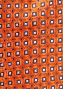 Corbata cuadrada decoración cobre-naranja