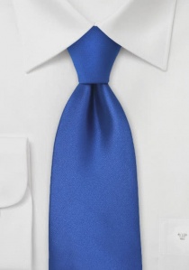 Corbata azul cobalto lisa monocolor XXL