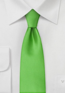 Corbata microfibra verde esmeralda estrecha