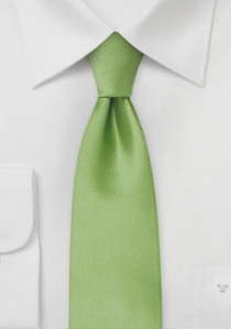 Corbata hombre estrecha verde lisa