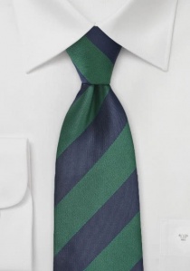 Corbata verde oliva azul oscuro rayas