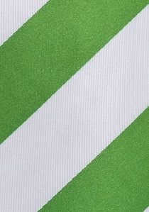 Corbata rayado ancho verde claro blanco