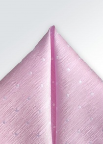 Pañuelo de bolsillo rosa lunares
