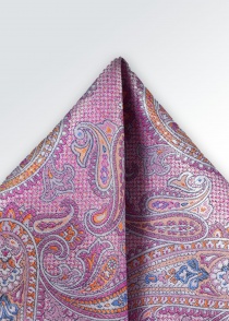 Paisley Pattern Pocketkerchief rosa