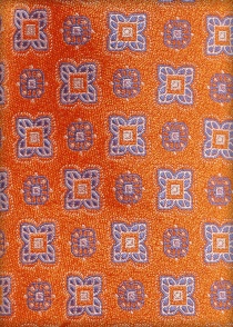 Pañuelo de bolsillo estampado geométrico naranja