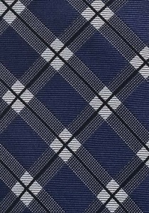 Corbata cuadros escoceses azul cobalto