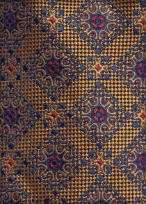 Pañuelo de bolsillo decoración geométrica marrón