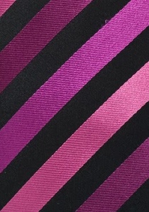 Corbata juvenil rayas violeta negro