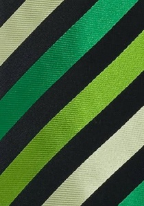 Corbata verde té rayas negro