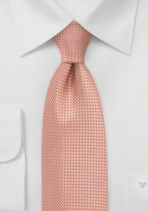 Corbata naranja metal cuadrícula