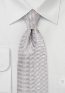 Corbata gris metálico cuadrícula