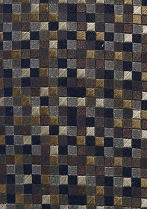 Corbata mosaico marrón negro