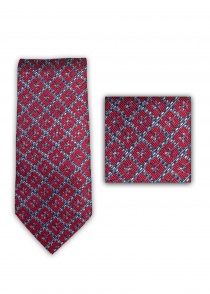 Set de corbata rojo