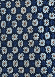 Pajarita para hombre Bufanda motivos florales azul