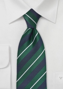 Corbata caballero verde azul rayada