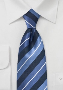 Corbata rayada azul