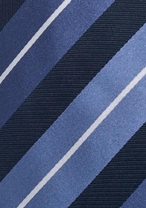 Corbata rayada azul
