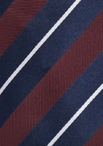 Krawatte Streifenmuster navyblau bordeaux