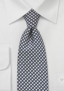 Corbata estampado geométrico negro blanco