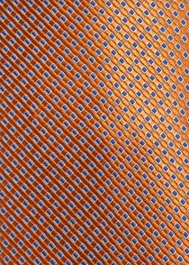 Corbata motivo barquillo naranja