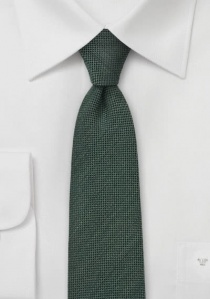 Corbata estrecha verde oscuro lana