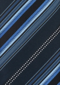 Corbata de negocios diseño a rayas azul marino