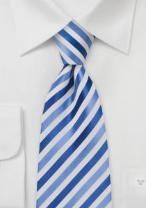 Corbata infantil rayas azules blanco