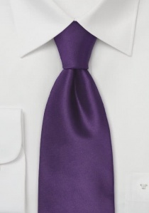 Corbata de caballero satén púrpura