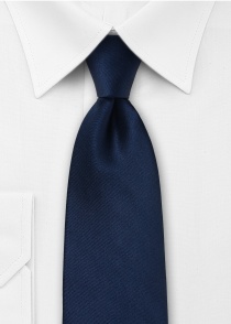 Corbata business satén azul marino