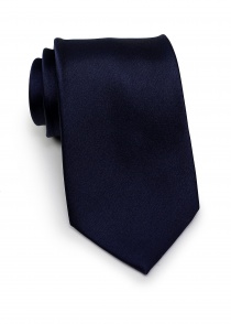 Corbata business satén azul marino