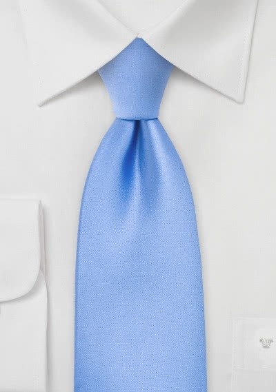 Krawatte XXL hellblau einfarbig