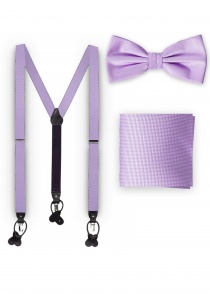 Composición pañuelo lazo tirantes violeta pálido
