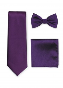 Pajarita para hombre pañuelo de bolsillo púrpura