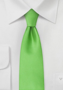 Corbata de negocios de microfibra, estrecha, verde