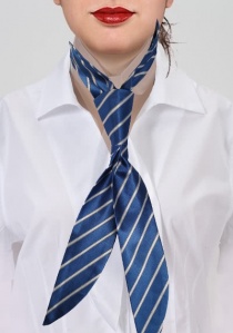 Corbata de servicio rayas azul acero