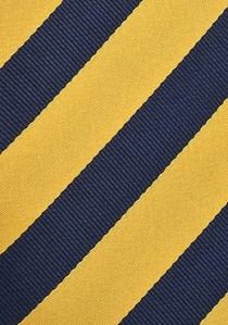 Corbata clip amarillo azul marino
