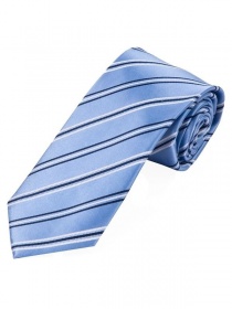 Corbata Business Rayas finas Azul Hielo Blanco