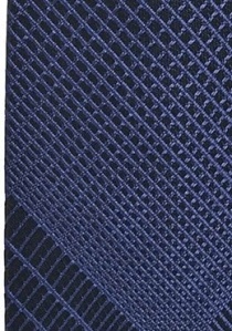 Krawatte schmal geformt Gitter-Struktur blau