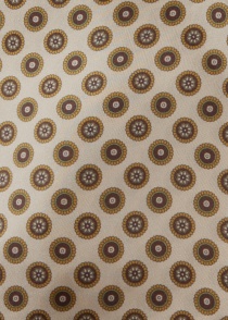 Pañuelo de seda forrado con adornos (beige /