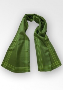 Pañuelo de corbata diseño de rayas verde noble