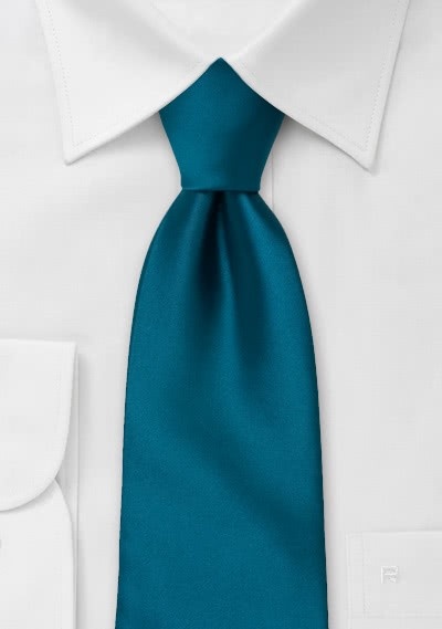 Corbata azul turquesa