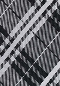Corbata escocesa gris plateado XXL