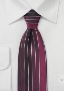 Corbata púrpura rayado vertical