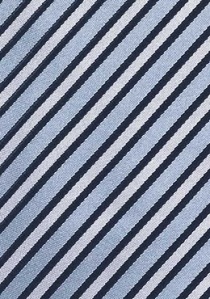 Corbata azul claro gris claro rayada