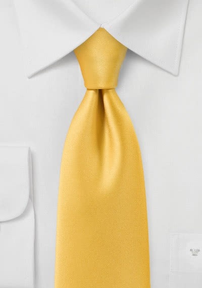 Corbata amarillo dorado lisa