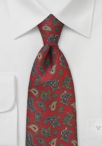 XXL mens corbata paisley patrón tradicional rojo